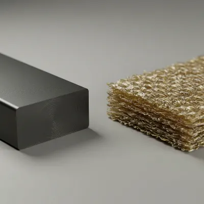 Close-up comparison of ABS plastic vs. fiberglass roof box materials, highlighting texture and thickness difference.